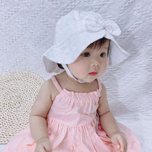 Load image into Gallery viewer, Modern Baby Girls Sun Hat Cotton Baby Hat Kids Child Cap Bowknot Flower Print Bucket Hat Double Sided

