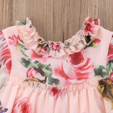 Load image into Gallery viewer, Floral Tulle Dress Kid Baby Girl Flower Puff Sleeve Princess  Wedding Party Pageant Children Dress For All Occasion
