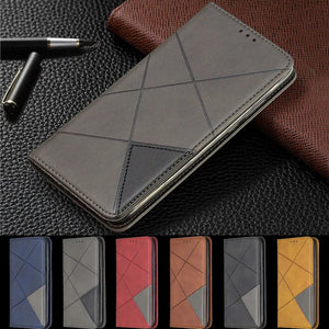 Huawei Y6 2019 Case Magnetic Leather Slim Case na for Huawei Y6 2019 Y 6 Pro Prime 2018 Y6P Y6S Flip Stand Business Phone Cover