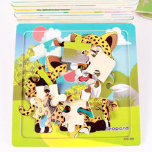 Load image into Gallery viewer, 38 Style Cartoon Wooden Puzzle Children Animal/ Vehicle Toy For  2-6 Year Baby Early Educational Toys for Kids
