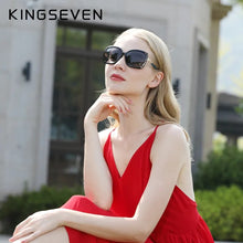 Load image into Gallery viewer, KINGSEVEN 2021 Women&#39;s Fashion Brand Designer Polarized Sunglasses Butterfly Frame Summer Gradient Lens Sun glasses Retro 7215
