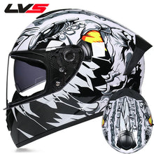 Load image into Gallery viewer, Full Face Racing Helmets Winter Warm Double Visor Motorcycle Helmet Motorbike Sports helmet LVS-701
