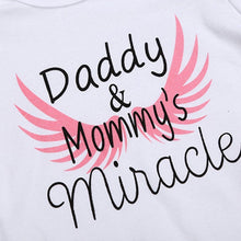 Load image into Gallery viewer, Newborn Kids Baby Girls Boys Clothes Father's Day Letter Print Romper Bodysuit For Baby For Girls And Boys Dadies &amp; Momies Miracle Print
