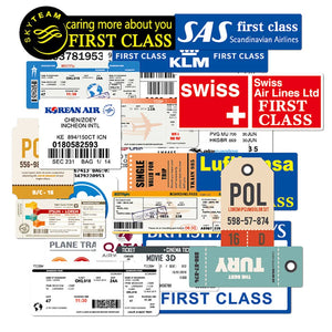 10/30PCS Boarding Pass Air Tickets Graffiti Stickers DIY Travel Luggage Guitar Laptop Waterproof Classic Cool Stickers Kid Toy