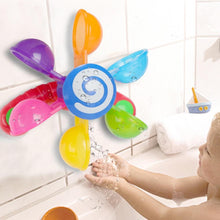 Load image into Gallery viewer, Baby Bath Toys Kids Bathroom Bathtub Bathing Toy Scoop Water Windmill Waterwheel Kids fun
