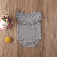 Load image into Gallery viewer, Newborn Baby Girl Clothes Ruffled Sleeveless Bodysuit Solid Playsuit Jumpsuit Outfits For Girls
