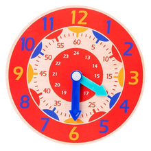 Load image into Gallery viewer, Children Montessori Wooden Clock Toys Hour Minute Second Cognition Colorful Clocks Toys for Kids Early Preschool Teaching Aids
