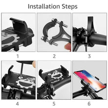 Load image into Gallery viewer, Universal Bicycle Phones Holder Bike Motorcycle Handlebar Clip Stand Mount Unbreakable Cell Phone Support
