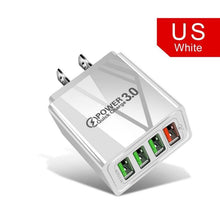 Load image into Gallery viewer, Modern Black 48W Quick Charger 3.0 USB Charge Plug Wall Mobile Phone Charger Adapter Fast Charging

