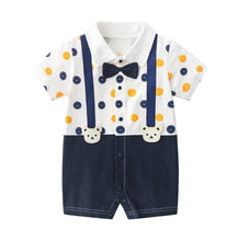 Load image into Gallery viewer, Modern Luxury New Born Baby Summer Gentleman Rompers for Baby Boys Cotton Jumpsuit 0-12M
