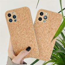 Load image into Gallery viewer, Simple Wood Compress Sawdust Phone Case For iPhone 14 13 Pro Max 12 11 X XR XS 6 7 8 Plus Solid Shockproof Breathable Cover Ultra Thin Full Body Dustproof Anti Fingerprint Scratch-Resistant Case iPhone
