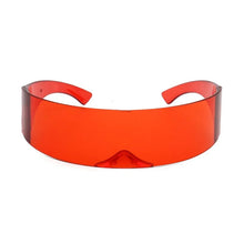 Load image into Gallery viewer, Funny Futuristic Wrap Sunglasses Costume Sunglasses Mask Novelty Glasses Halloween Party Ring Decoration Glasses
