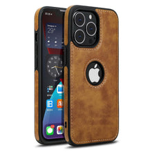 Load image into Gallery viewer, Ultra Thin Slim Leather Phone Case For iPhone 13 Pro Max 12 Pro Max 14 Shockproof Bumper Soft Business Back Cover Back Cover Case Shockproof Camera and Screen Protection PU Leather Case for iPhone
