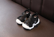 Load image into Gallery viewer, Baby Unisex Sandals Black Gray Pink Canvas Infant Sandals Toddler Summer Walking Shoes
