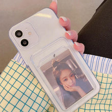 Load image into Gallery viewer, Transparent Mobile Phone Case For iPhone 11 12 13 14Mini case For iphone 11 Pro X XS Max XR 7 8 Plus SE Case Cover Soft Silicone Wallet Card Holder

