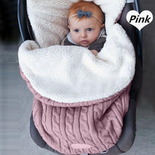 Load image into Gallery viewer, Warm Baby Blanket Knitted Newborn Swaddle Wrap Soft Sleeping Bag Footmuff Cotton Envelope For Stroller Accessories For Baby
