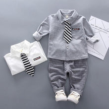 Load image into Gallery viewer, Newborn Baby Boys Clothes Formal Party  Clothing Sets Tie Shirt and Pants Outfits Set 0-4 Year For Boys In Modern Style
