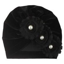 Load image into Gallery viewer, Handmade Baby Accessories Newborn Kids Baby Boy Girl Indian Turban Twist Knot Beanie Hat Pearl Flower Style
