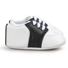 Load image into Gallery viewer, Newborn Shoes Star First Walkers Kids Toddlers Lace Up PU Leather Soft Soles Sneakers 0-18 Months

