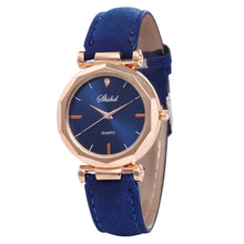 Load image into Gallery viewer, Women Watch Rhinestone Fashion Exquisite Women Leather Casual Watch Luxury Analog Quartz Crystal Wristwatch Bracelet Watch For Women and Girls
