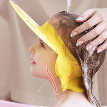 Load image into Gallery viewer, Modern Water Eyes Ears Shampoo Cap Wide Brim Hair Washing Baby Shower Infant Duck Shape Guard Hats For Kids
