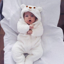 Load image into Gallery viewer, Luxury Modern Newborn Baby Boy/Girl Clothes Long Sleeve Hoddies Bear Zipper Baby Romper Clothes Autumn Winter Season For Kids and Baby
