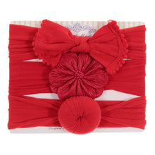 Load image into Gallery viewer, Fashion Baby Nylon Bow Headband Newborn Bowknot Round Ball Head wrap Flower Turban Girls Hair Bands Bow For Kids
