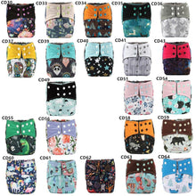 Load image into Gallery viewer, Luxury Charcoal Bamboo Baby Cloth Diaper Nappy Washable Reusable Double Gusset Square Tabs Nappies for Baby and Kids
