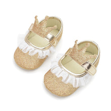 Load image into Gallery viewer, Newborn Infant Baby Girls Shoes Toddler Kids Princess Crown Glitter Design Shoes Soft Sole Anti-slip
