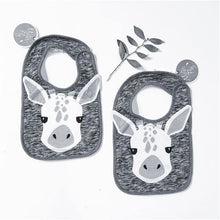 Load image into Gallery viewer, Luxury Cartoon Animal Cotton Printing Snap Button Bib Waterproof Saliva Towel Infant Cloths Feeding Apron For Kids
