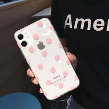 Load image into Gallery viewer, Transparent  Phone Case For iPhone 13 12 11 14 Pro Little Dots Love Heart Clear Back Cover Vintage Women Girls Soft Anti-Scratch Protective Cases for iPhone
