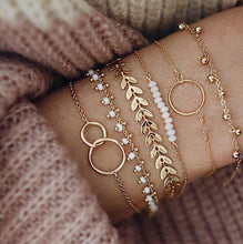 Load image into Gallery viewer, Bohemian Gold Tassel Bracelets For Women Summer Shell Clear Crystal Stone Luxury Jewelry
