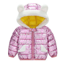 Load image into Gallery viewer, Shiny Modern Luxury Speciall Designed Winter Outerwear Hooded Coat &amp; Jacket Winter Fashion Kids clothing Models For  Babies and Girls 3-24 Months
