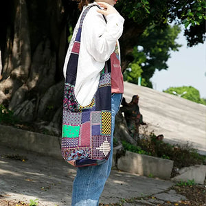 Vintage Hippy Hippie Bohemian Bag Women Shoulder Crossbody Bags Cotton Women's Handbags Books School Travel Bucket Bag