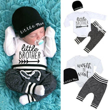 Load image into Gallery viewer, Infant Baby Boy Clothes Sets Long Sleeve Romper Pant Hats Outfit Clothes Set for Baby Kids
