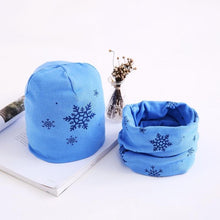 Load image into Gallery viewer, Star Print Cotton Hat And Scarf  Baby Beanie Kids Caps Children's Accessories For Boys and Girls
