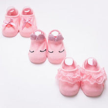 Load image into Gallery viewer, Baby Girl  Anti-Slip Cotton Bow Lace Flower Floor Socks Spring Socks Excellent Quality Everyday Wear
