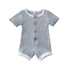 Load image into Gallery viewer, Infant Baby Boys Girls Clothes Ribbed Solid Romper Jumpsuit In Retro Deisgn For Kids
