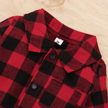 Load image into Gallery viewer, Spring Autumn Newborn Cotton  Casual classic Plaid Collar Jumpsuit for Baby Boys / Girls In Elegant Retro Modern Style
