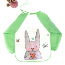 Load image into Gallery viewer, Cute Cartoon Print Baby Waterproof Long Sleeve Apron Children Feeding Smock Bib Baby Accessories
