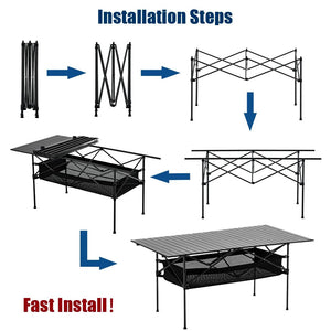 Manstool Outdoor Camping Table Aluminum Alloy Desk BBQ Foldable Tables Ultralight Picnic Table Folding Outdoor Desk Camping Gear