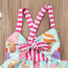 Load image into Gallery viewer, Luxury Modern New Popular Ice cream Toddler Baby Girls Party Halter Backless Tutu Dress Sundress Summer For Girls Dress In Luxury Ice Cream Design
