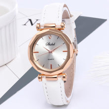Load image into Gallery viewer, Women Watch Rhinestone Fashion Exquisite Women Leather Casual Watch Luxury Analog Quartz Crystal Wristwatch Bracelet Watch For Women and Girls
