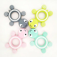 Load image into Gallery viewer, Baby Silicone Teethers Food  Cute Turtle Tiny  Teething Baby Shower Gifts Cartoon Animals Teether

