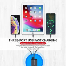 Load image into Gallery viewer, Modern Black White Quick Charge 3.0 USB Charger 5V 3A Digital Display Fast Charging Wall Phone Charger
