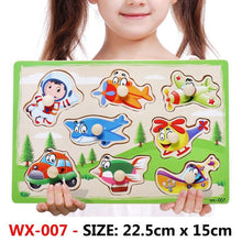 Load image into Gallery viewer, New Hand Grab Board Wooden Puzzle Toys for Children Cartoon Animal Fruit  Kids Baby Early Educational Learning Toy
