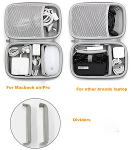 BOONA Laptop Accessories Power Supply Adaptor Case Travel Electronic Gadgets Bag Macbook Accessories Hard Case