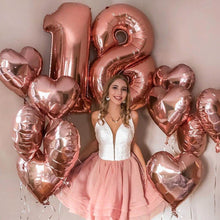 Load image into Gallery viewer, Luxury Big Modern 32inch Number Foil Helium Balloons For Birthday Party and Celebrations Modern Decoration
