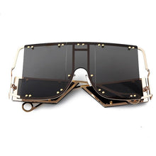 Load image into Gallery viewer, Luxury Modern NEW Fashion Square  Oversized and Big Frame Woman and Ladies SunglasseBrand Metal Rivet Trend Unique Female Eyewear Wth UV 400 Protection
