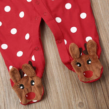 Load image into Gallery viewer, My First Christmas Baby Boy Girl Rompers Newborn Infant Baby Cartoon Deer Red Jumpsuit 0-18M For Girls and Boys For Christmas
